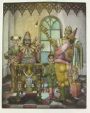 Charles S. Klabunde, The Magicians, Color etching