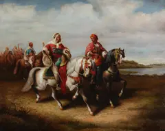 THE BEDOUIN HORSEMAN, giclee on canvas by T.E. Cowen, THE BEDOUIN HORSEMAN, giclee on canvas, sold Dec 2014