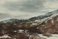 Dennis Frings, Snow in the Mountains, Watercolor