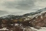 Dennis Frings, Snow in the Mountains, Watercolor