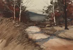 Dennis Frings, Country Road, Watercolor