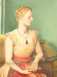 Allyn Cox, FEMALE NUDES and PORTRAIT: TWO WORKS, first; signed lower right, Oil on canvas - Unstretched: 38 in. x 29 in., each PROVENANCE: Adams Davidson Galleries