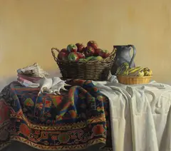 Stephen Tanis, Basket of Apples, Oil on canvas