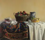 Stephen Tanis, Basket of Apples, Oil on canvas