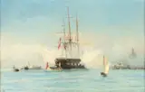 Halsey Ives, Salute, Oil on board