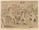 American School, Congressional Pugilists, CONGRESSIONAL PUGILISTS, etching published in 1798