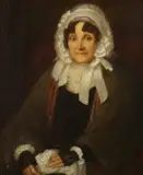 Portrait of Woman in Ruffled Bonnet by Continental School, PORTRAIT OF WOMAN IN RUFFLED BONNET, oil on canvas, sold Feb 2015
