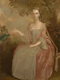Portrait of Young Girl Feeding Parrot by British School, PORTRAIT OF YOUNG GIRL FEEDING PARROT, oil on canvas, sold Feb 2015