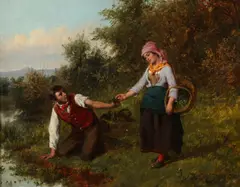 William Bromley III, Courtship, Oil on canvas