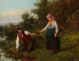 William Bromley III, Courtship, Oil on canvas