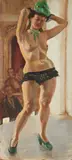 Julia Cuniberti, Show Girl, Oil on board