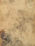 Oskar Laske, Die Lamien Impressionen Faust, Pencil