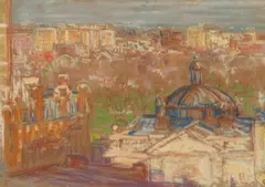 Gifford Beal, Central Park View, Pastel