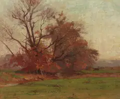 Walter A. Clark, Autumnal Landscape, Oil on canvas