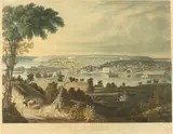 William James Bennett, City of Washington Beyond the Navy Yard, Color engraving, after the original by G