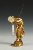Fishing by Victor Heinrich Seifert, Gilt-bronze and ivorine, sold Feb 2015
