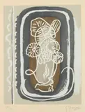 Georges Braque, Bouquet des Fleurs Blanches, Color woodcut from Guillaume Apollinaire: Si je mourais-là-bas, 1962