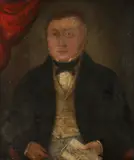 Portrait of Gentleman Holding Birmingham Document by British School, PORTRAIT OF GENTLEMAN HOLDING BIRMINGHAM DOCUMENT, oil on canvas, sold Feb 2015