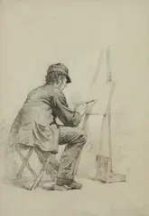 Hugh Newell, The Impressionist, Pencil