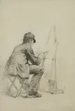 Hugh Newell, The Impressionist, Pencil