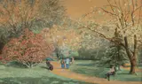 Walter Paris, Spring on the National Mall, Watercolor