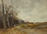 Charles P. Gruppé, NOVEMBER HILLSIDE, artist identified and titled on label verso