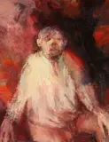 Seated Figure by Charles Kenneth Sibley, Oil on board, offered Feb 2015