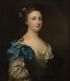 Portrait of Woman with Pearl Embellished Gown by British School, PORTRAIT OF WOMAN WITH PEARL EMBELLISHED GOWN, oil on canvas, sold Feb 2015