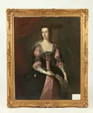 Portrait of Lady in Pearls by Continental School, PORTRAIT OF LADY IN PEARLS, oil on canvas, sold Feb 2015
