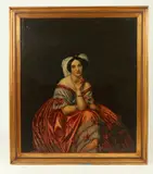 Portrait of Seated Lady by Continental School, PORTRAIT OF SEATED LADY, oil on canvas, offered Feb 2015
