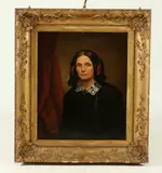 Woman with Brooch by British School, Oil on canvas, offered Feb 2015