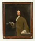 Portrait of Gentleman with Letter by Continental School, PORTRAIT OF GENTLEMAN WITH LETTER, oil on canvas, offered Feb 2015