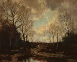 Arnold Marc Gorter, Watering the Cattle, Oil on canvas