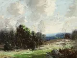 George M. Bruestle, In the Valley, Oil on canvas