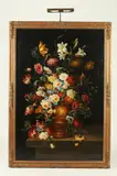 Floral Arrangement in Decorated Urn by Continental School, Oil on canvas, sold Feb 2015