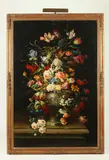Floral Arrangement in Decorated Urn by Continental School, Oil on canvas, sold Feb 2015