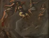 Reginald Marsh, Flying Figures, Oil on canvas