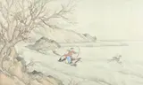 Anonymous, Hunt, Ink and color on silk
