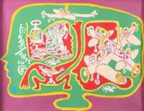 Yvon Taillandier, Les Habitants du Ciel, Color lithograph