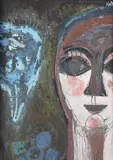Thomas Knitch, Abstract Figure, Oil on board