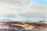 American School, Mountain Landscape, Watercolor