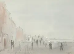 Howard Schroeder, Venice, Pencil and watercolor
