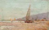 Eugenio Gignous, Shoreline, Oil on canvas
