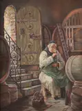 N. Grutzner, The Monk, Oil on canvas