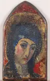 Armando Villegas, Virgin Mary, Oil on shaped panel