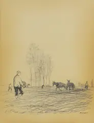 Untitled by Paul Hogarth, pencil 50 x 37.5cm Literature: Paul Hogarth, sold Apr 2023