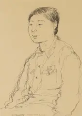 Untitled by Paul Hogarth, pen and ink 40.5 x 27.5cm, sold Apr 2023