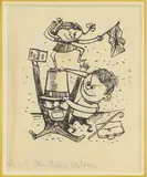 John Minton, Untitled, pen and ink heightened with white 12.6 x 10.4cm Provenance: With Gillian Jason Gallery