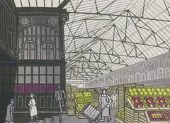 Untitled by Edward Bawden, after the linocut, sold Apr 2023