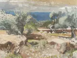 John Aldridge, Untitled, watercolour 44 x 57cm Provenance: The Estate of Jasper Gibbons Grinling